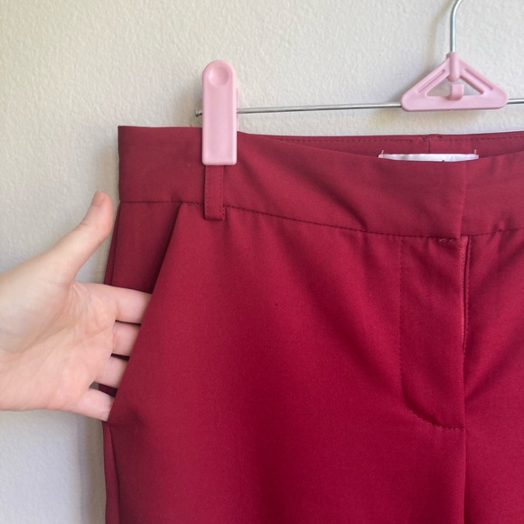 Cranberry Satin Dress Pants, Small - Picture 8 of 14